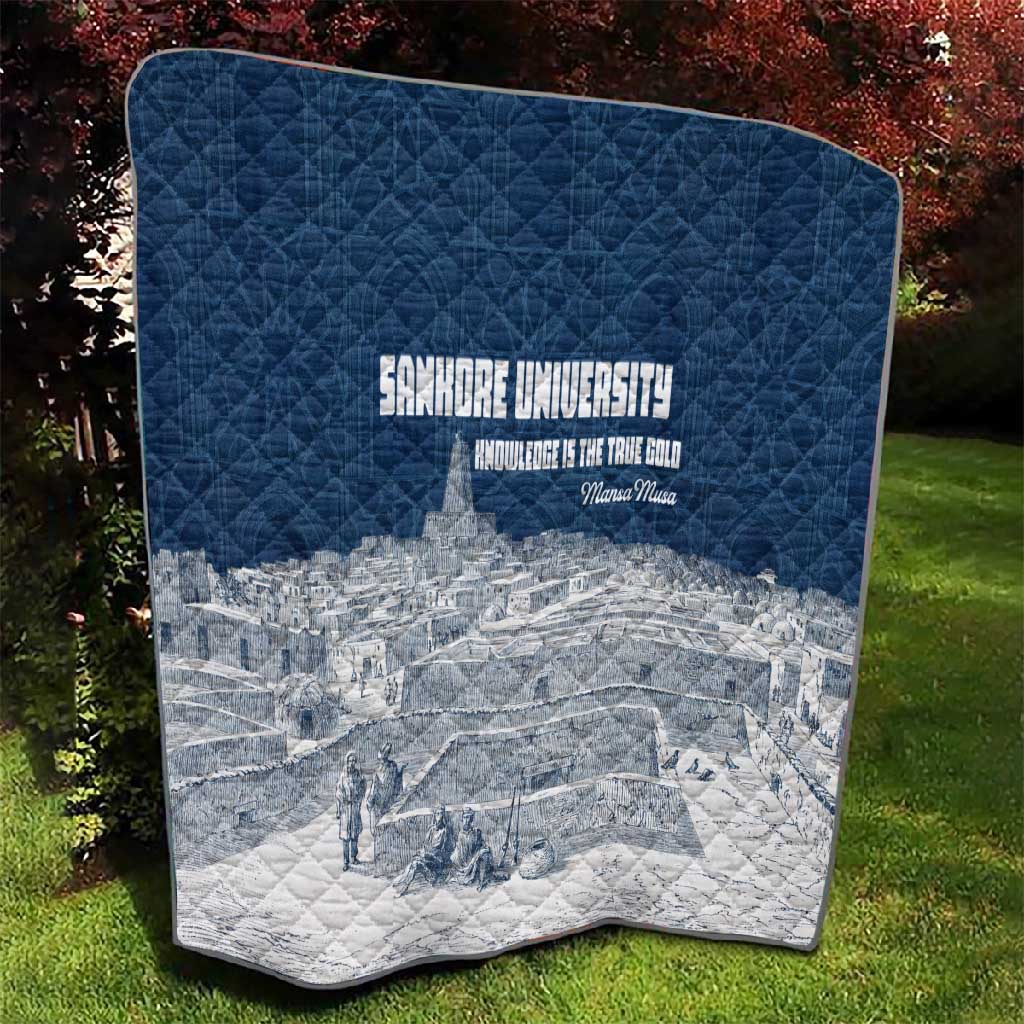 Mansa Musa Sankore University Quilt Knowledge is the True Gold - African Scholarly Legacy - African Pride