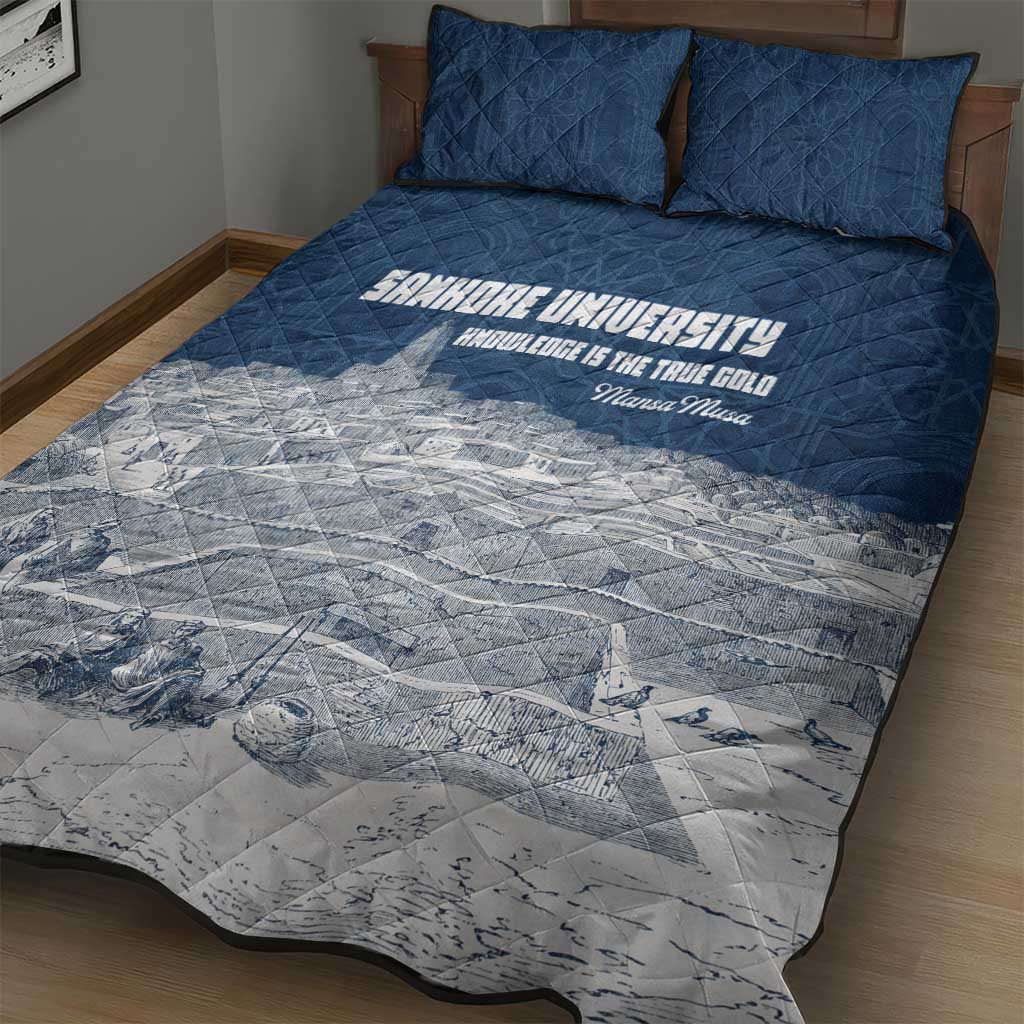 Mansa Musa Sankore University Quilt Bed Set Knowledge is the True Gold - African Scholarly Legacy - African Pride