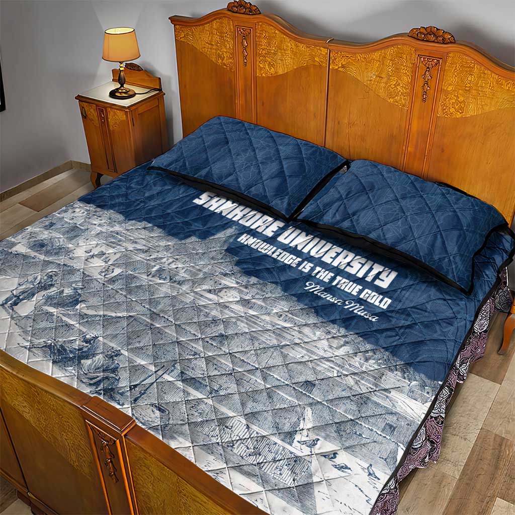 Mansa Musa Sankore University Quilt Bed Set Knowledge is the True Gold - African Scholarly Legacy - African Pride