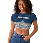 Mansa Musa Sankore University Raglan Cropped T shirt Knowledge is the True Gold - African Scholarly Legacy - African Pride