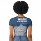 Mansa Musa Sankore University Raglan Cropped T shirt Knowledge is the True Gold - African Scholarly Legacy - African Pride