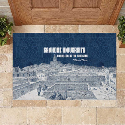 Mansa Musa Sankore University Rubber Doormat Knowledge is the True Gold - African Scholarly Legacy - African Pride