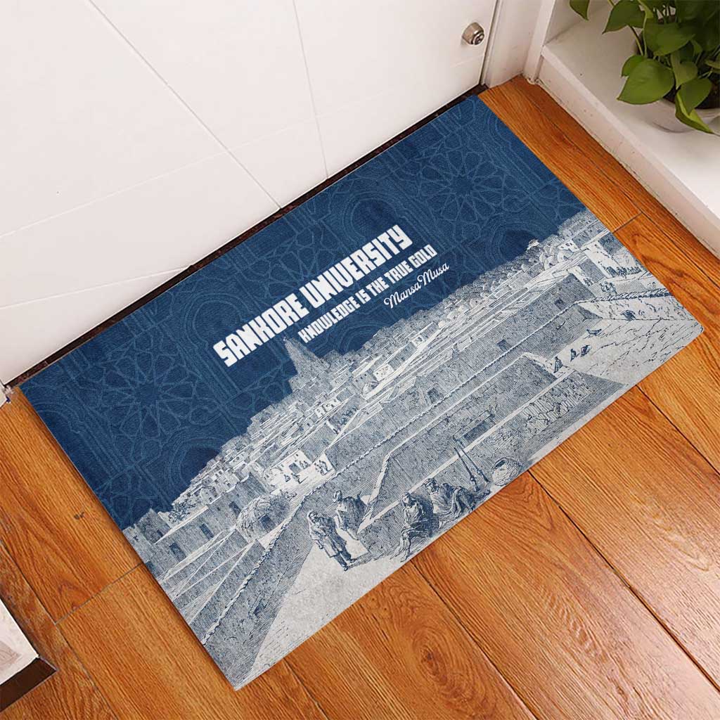 Mansa Musa Sankore University Rubber Doormat Knowledge is the True Gold - African Scholarly Legacy - African Pride