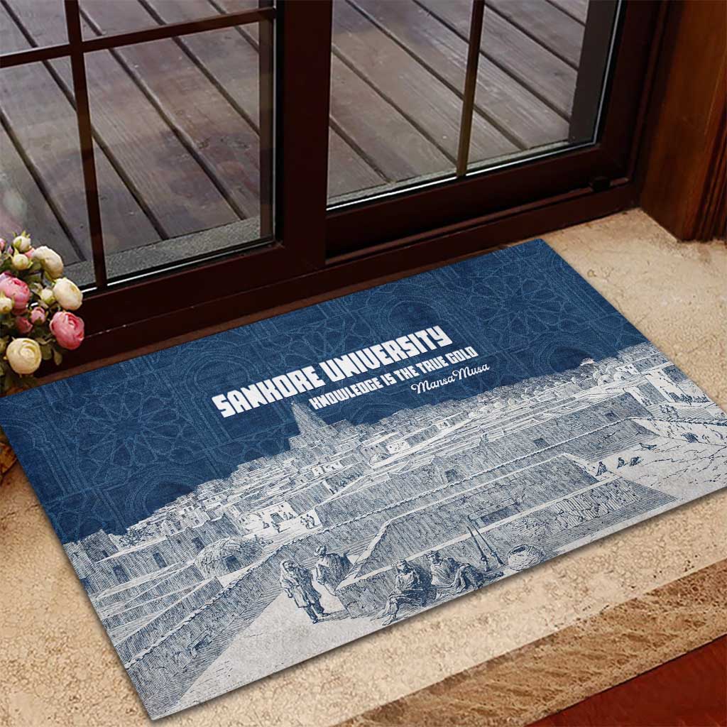 Mansa Musa Sankore University Rubber Doormat Knowledge is the True Gold - African Scholarly Legacy - African Pride