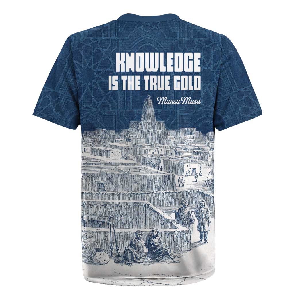 Mansa Musa Sankore University Rugby Jersey Knowledge is the True Gold - African Scholarly Legacy - African Pride