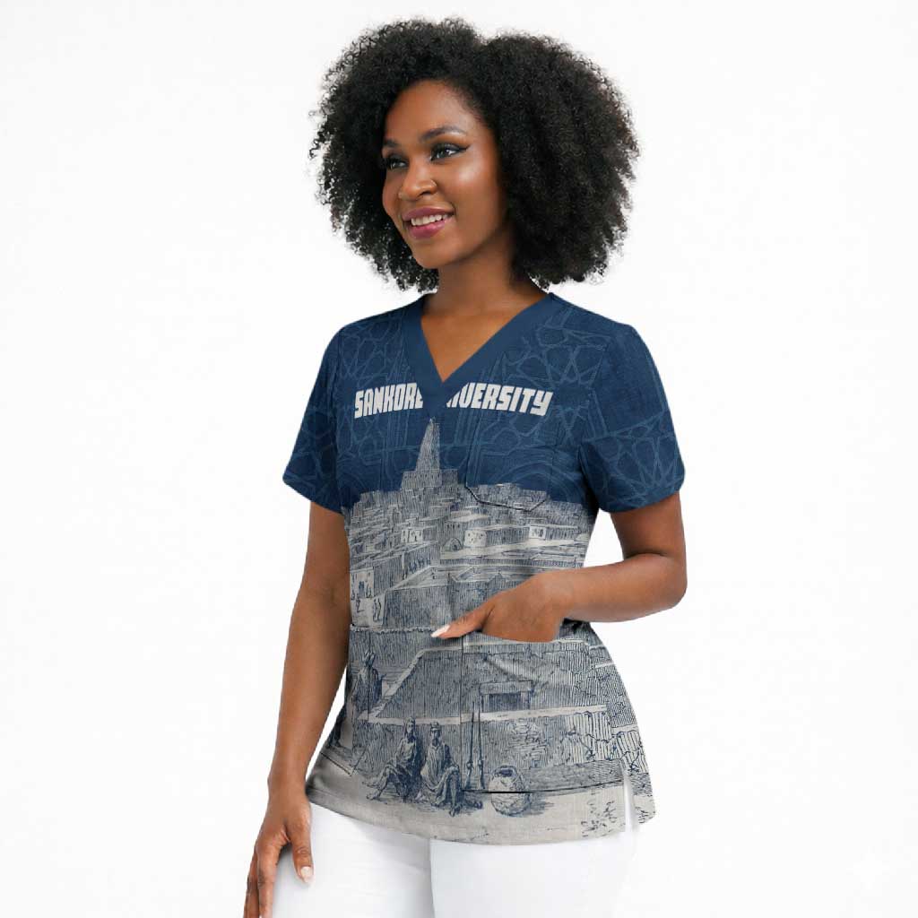 Mansa Musa Sankore University Scrub Top Knowledge is the True Gold - African Scholarly Legacy - African Pride