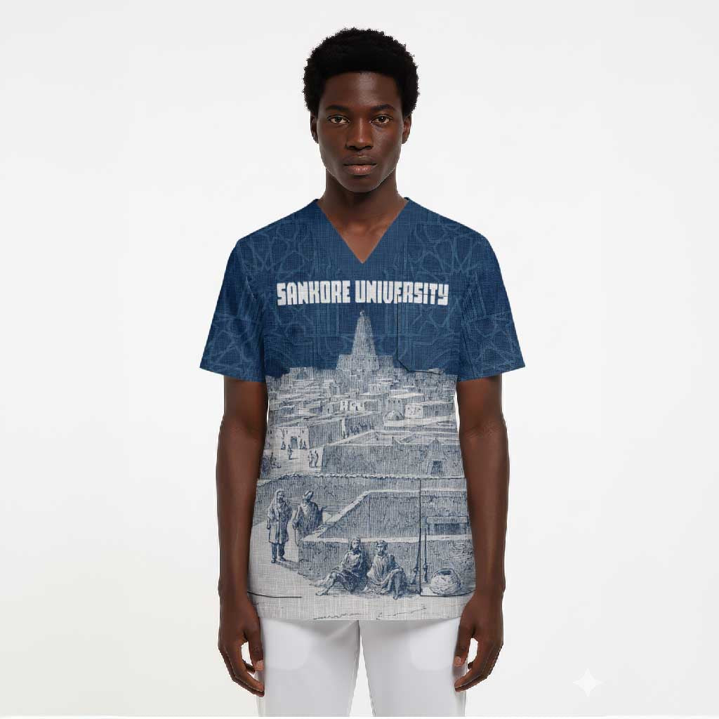 Mansa Musa Sankore University Scrub Top Knowledge is the True Gold - African Scholarly Legacy - African Pride