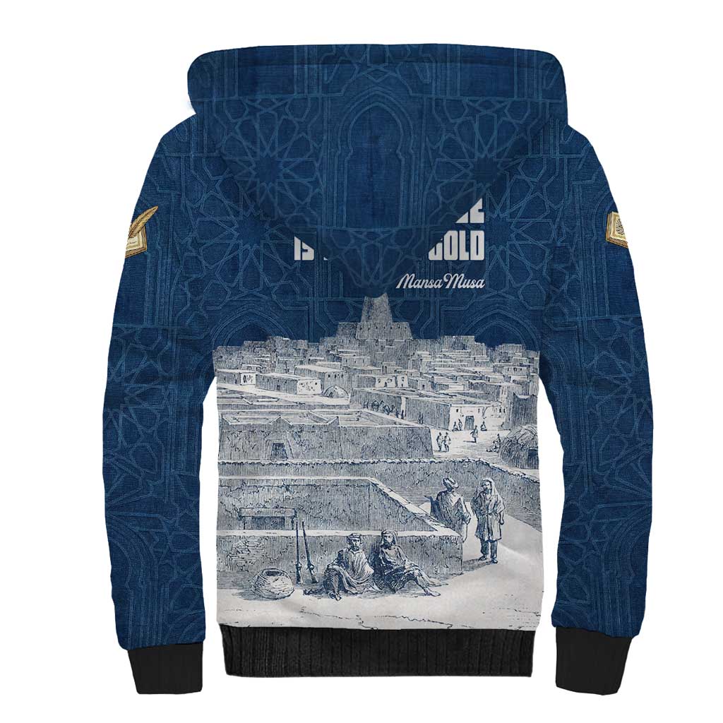 Mansa Musa Sankore University Sherpa Hoodie Knowledge is the True Gold - African Scholarly Legacy - African Pride