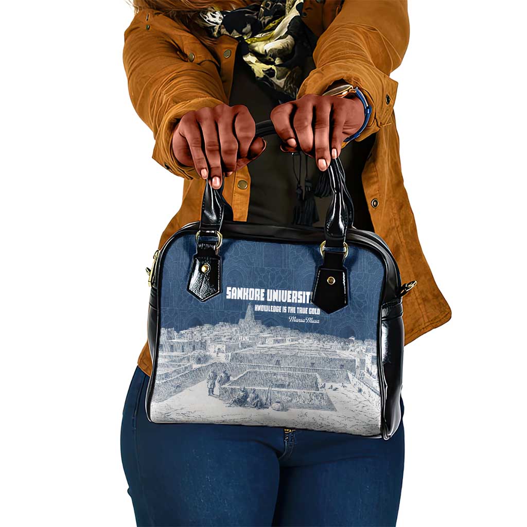 Mansa Musa Sankore University Shoulder Handbag Knowledge is the True Gold - African Scholarly Legacy - African Pride