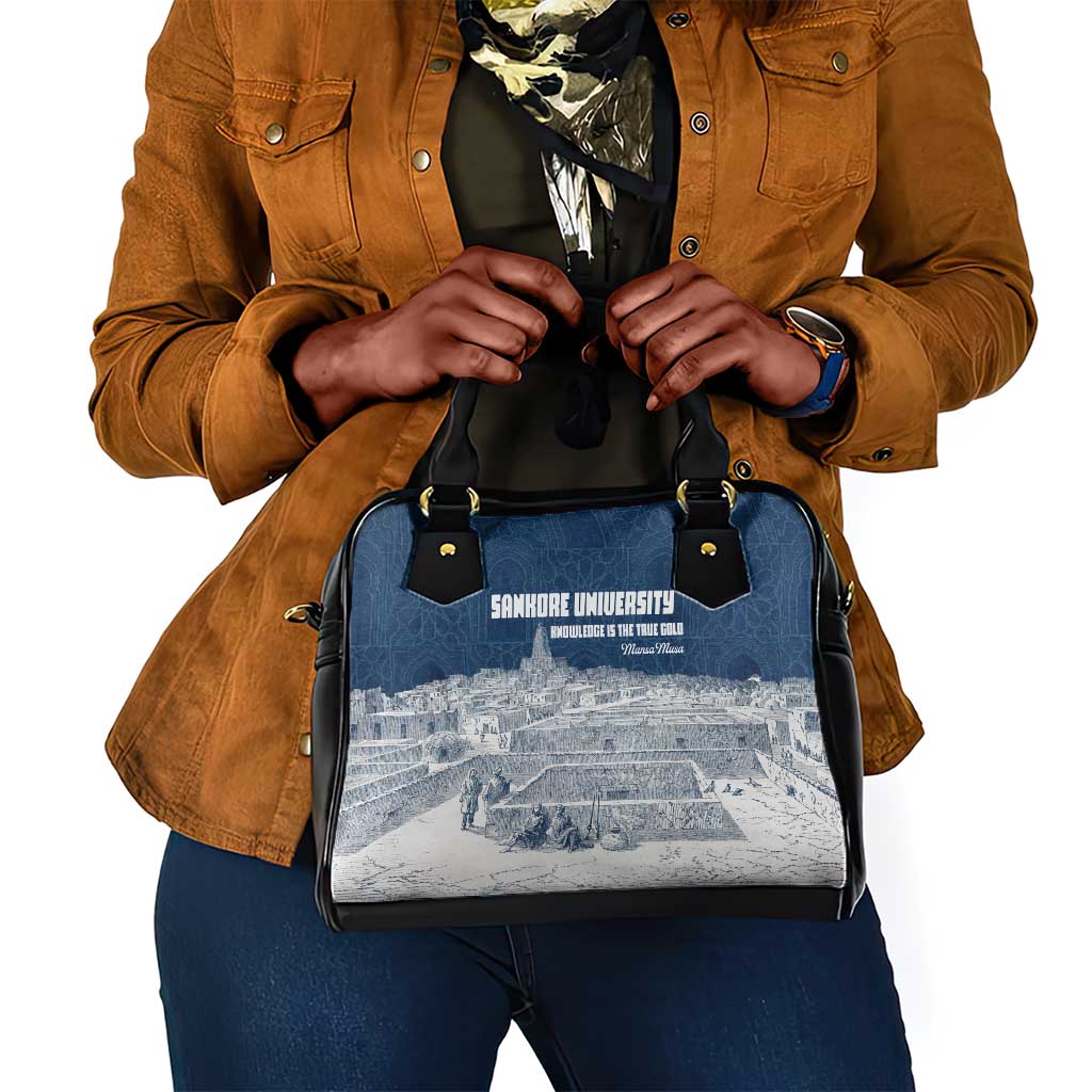 Mansa Musa Sankore University Shoulder Handbag Knowledge is the True Gold - African Scholarly Legacy - African Pride