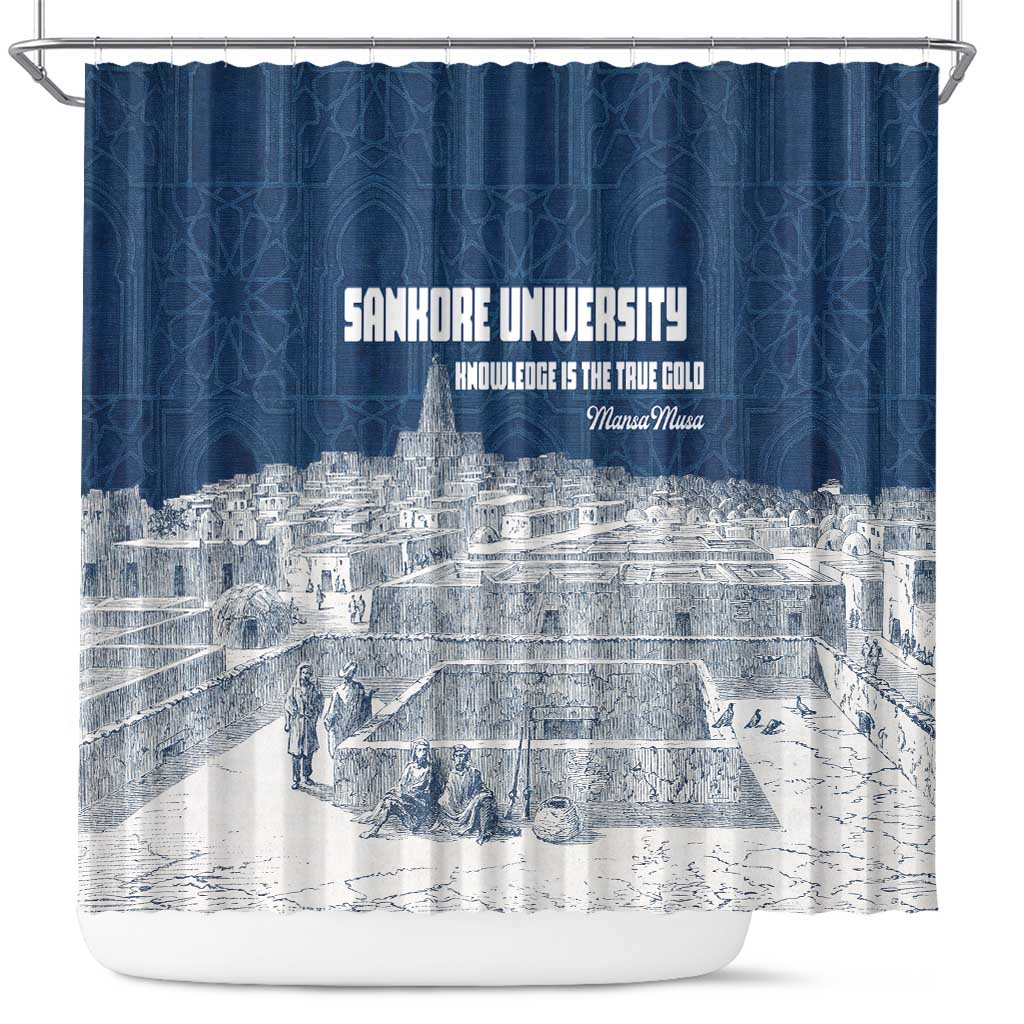 Mansa Musa Sankore University Shower Curtain Knowledge is the True Gold - African Scholarly Legacy - African Pride