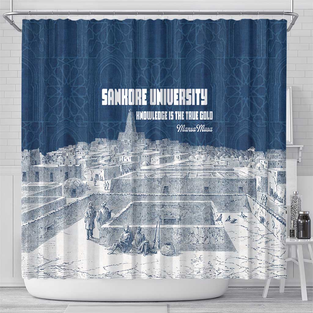 Mansa Musa Sankore University Shower Curtain Knowledge is the True Gold - African Scholarly Legacy - African Pride