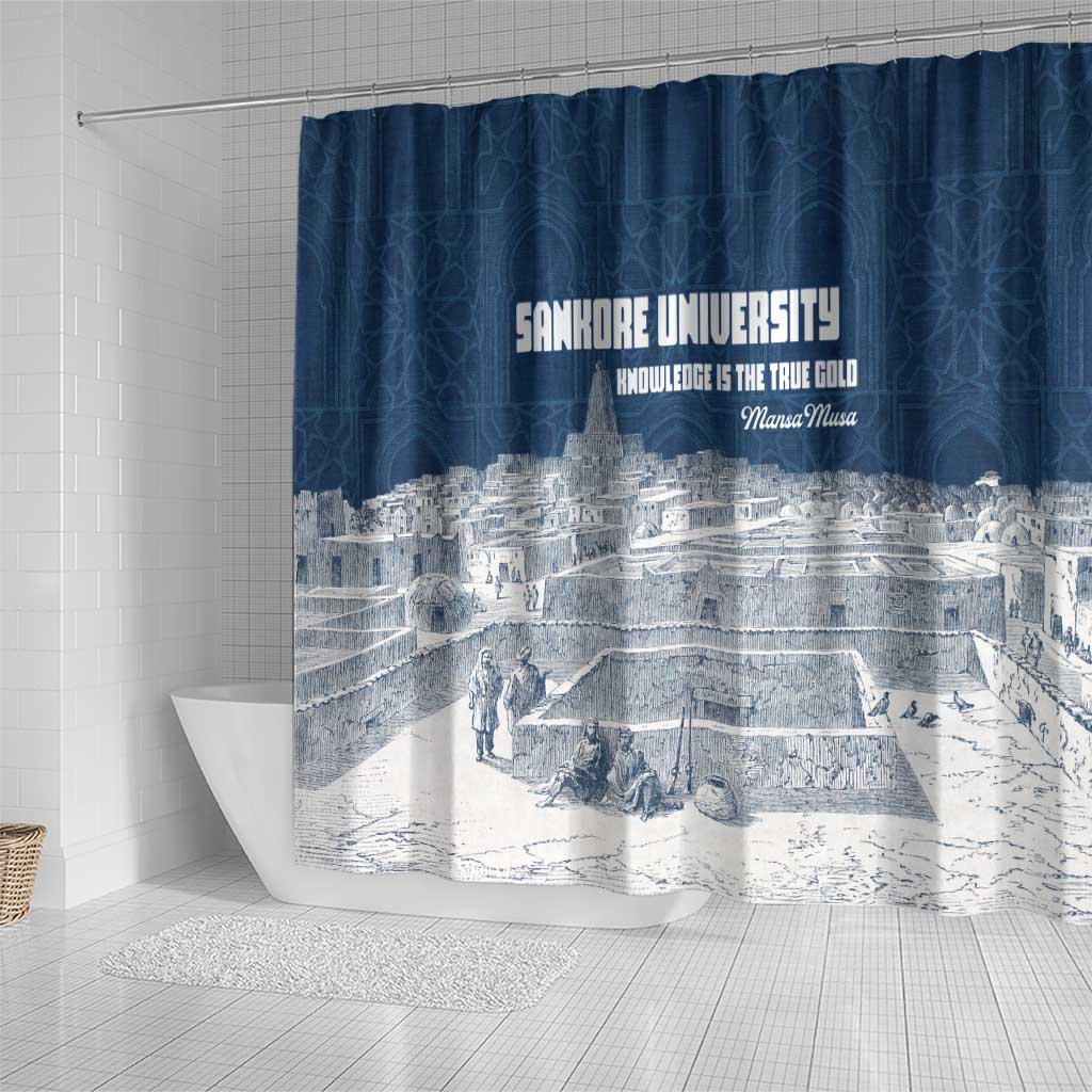 Mansa Musa Sankore University Shower Curtain Knowledge is the True Gold - African Scholarly Legacy - African Pride