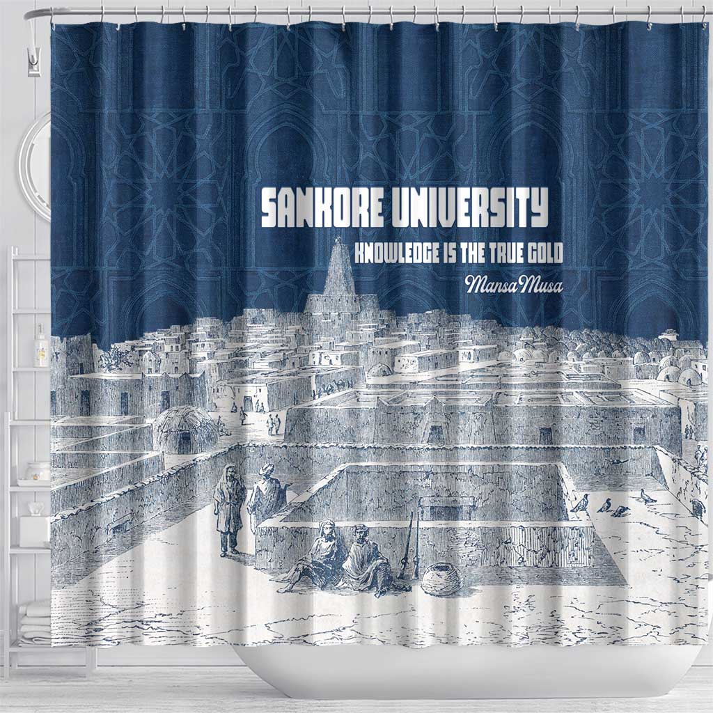 Mansa Musa Sankore University Shower Curtain Knowledge is the True Gold - African Scholarly Legacy - African Pride