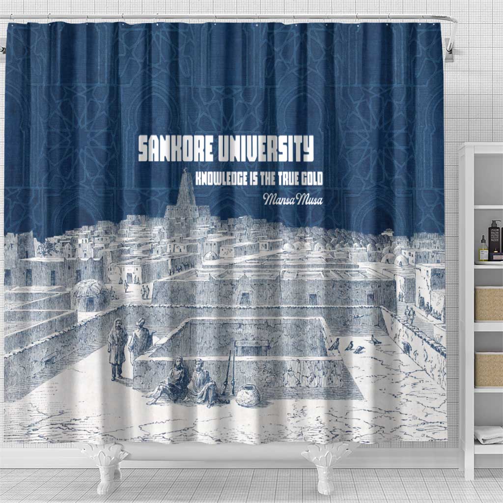Mansa Musa Sankore University Shower Curtain Knowledge is the True Gold - African Scholarly Legacy - African Pride