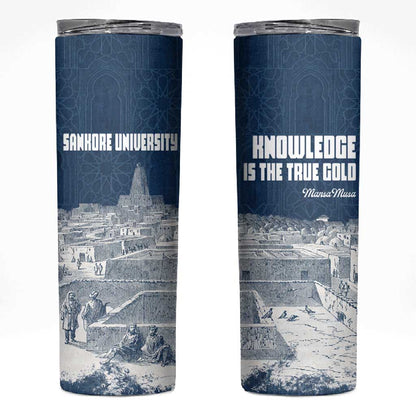 Mansa Musa Sankore University Skinny Tumbler Knowledge is the True Gold - African Scholarly Legacy - African Pride