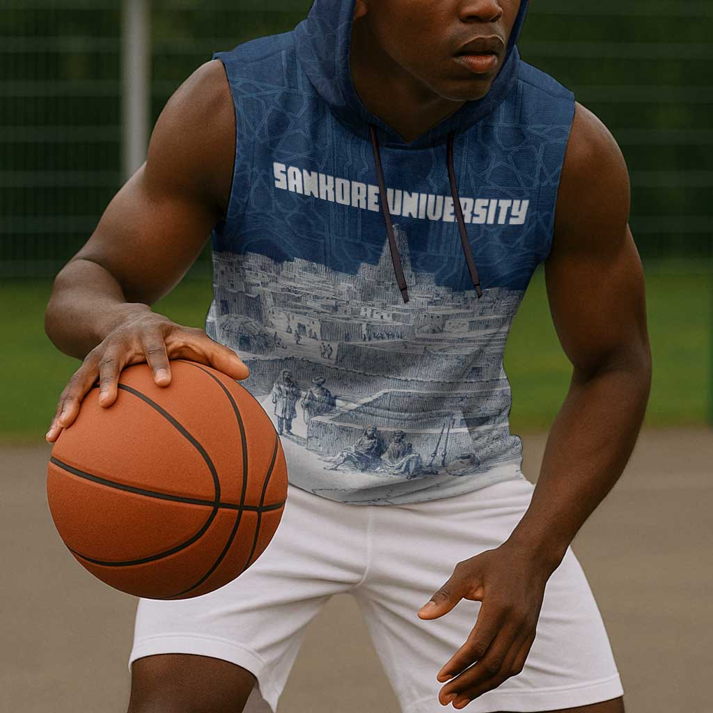 Mansa Musa Sankore University Sleeveless Hoodie Knowledge is the True Gold - African Scholarly Legacy - African Pride