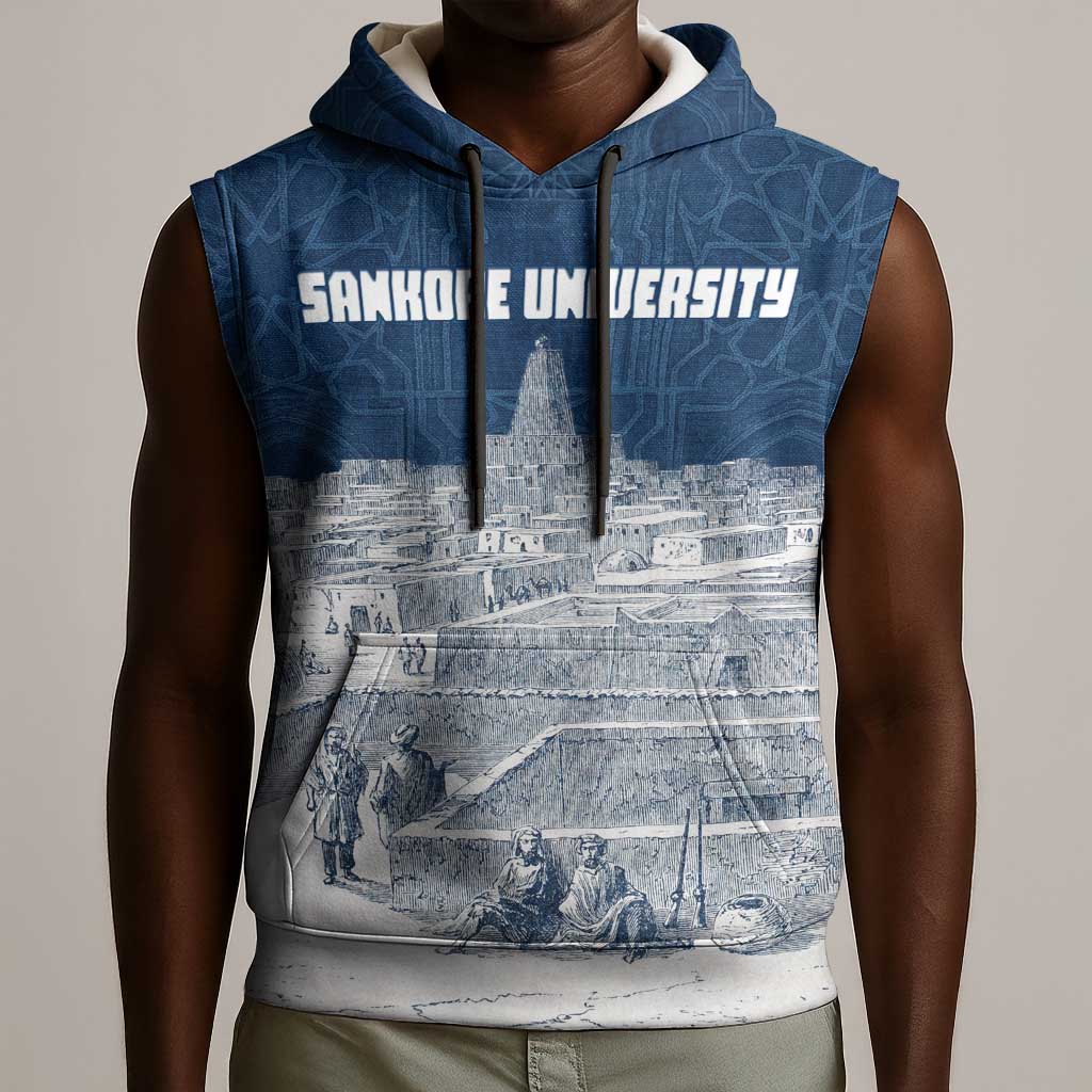 Mansa Musa Sankore University Sleeveless Hoodie Knowledge is the True Gold - African Scholarly Legacy - African Pride