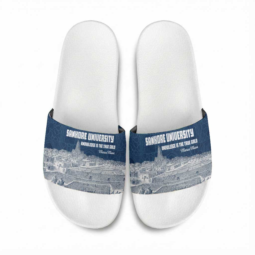 Mansa Musa Sankore University Slide Sandals Knowledge is the True Gold - African Scholarly Legacy - African Pride