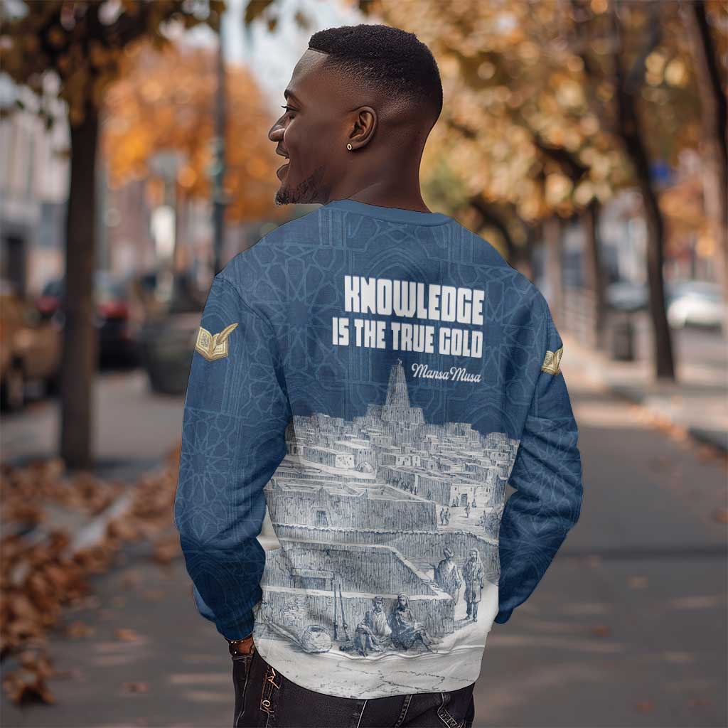 Mansa Musa Sankore University Sweatshirt Knowledge is the True Gold - African Scholarly Legacy - African Pride