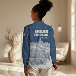 Mansa Musa Sankore University Women Casual Shirt Knowledge is the True Gold - African Scholarly Legacy - African Pride