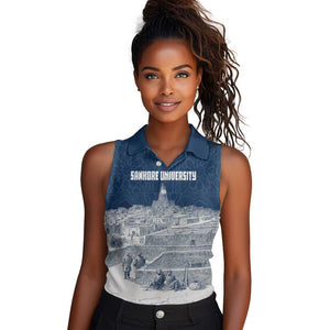 Mansa Musa Sankore University Women Sleeveless Polo Shirt Knowledge is the True Gold - African Scholarly Legacy - African Pride
