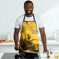 Mansa Musa Apron Golden Legacy Theme Ancient Map Regal Portrait of Mali Emperor Timbuktu - African Pride