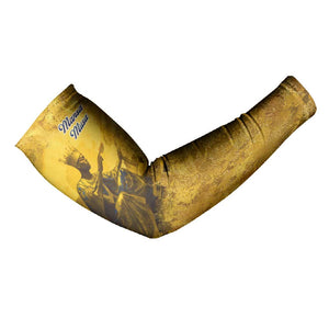 Mansa Musa Arm Sleeves Golden Legacy Theme Ancient Map Regal Portrait of Mali Emperor Timbuktu - African Pride
