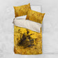 Mansa Musa Bedding Set Golden Legacy Theme Ancient Map Regal Portrait of Mali Emperor Timbuktu - African Pride