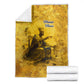 Mansa Musa Blanket Golden Legacy Theme Ancient Map Regal Portrait of Mali Emperor Timbuktu - African Pride