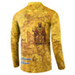 Mansa Musa Button Sweatshirt Golden Legacy Theme Ancient Map Regal Portrait of Mali Emperor Timbuktu