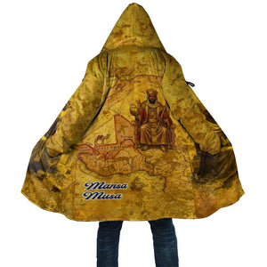 Mansa Musa Cloak Golden Legacy Theme Ancient Map Regal Portrait of Mali Emperor Timbuktu - African Pride