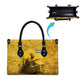 Mansa Musa Leather Bag Golden Legacy Theme Ancient Map Regal Portrait of Mali Emperor Timbuktu - African Pride