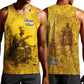 Mansa Musa Men Tank Top Golden Legacy Theme Ancient Map Regal Portrait of Mali Emperor Timbuktu - African Pride