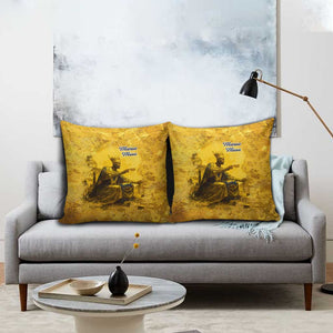 Mansa Musa Pillow Cover Golden Legacy Theme Ancient Map Regal Portrait of Mali Emperor Timbuktu - African Pride
