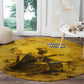 Mansa Musa Round Carpet Golden Legacy Theme Ancient Map Regal Portrait of Mali Emperor Timbuktu - African Pride