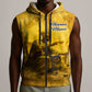 Mansa Musa Sleeveless Zip Hoodie Golden Legacy Theme Ancient Map Regal Portrait of Mali Emperor Timbuktu - African Pride