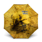Mansa Musa Umbrella Golden Legacy Theme Ancient Map Regal Portrait of Mali Emperor Timbuktu - African Pride