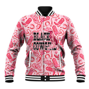 Black Cowgirl Baseball Jacket Boots And Bling - Pink Leopard Western Diva Melanin