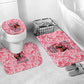 Black Cowgirl Bathroom Set Boots And Bling - Pink Leopard Western Diva Melanin
