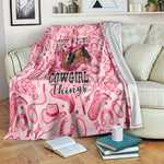 Black Cowgirl Blanket Boots And Bling - Pink Leopard Western Diva Melanin