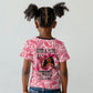 Black Cowgirl Kid T shirt Boots And Bling - Pink Leopard Western Diva Melanin