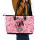 Black Cowgirl Leather Tote Bag Boots And Bling - Pink Leopard Western Diva Melanin