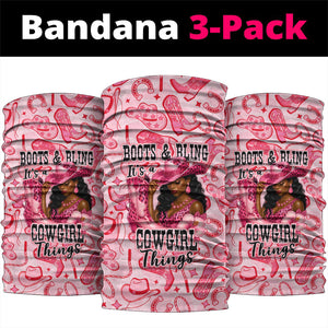 Black Cowgirl Neck Gaiter Boots And Bling - Pink Leopard Western Diva Melanin