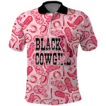Black Cowgirl Polo Shirt Boots And Bling - Pink Leopard Western Diva Melanin