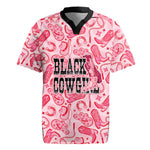 Black Cowgirl Rugby Jersey Boots And Bling - Pink Leopard Western Diva Melanin
