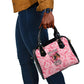 Black Cowgirl Shoulder Handbag Boots And Bling - Pink Leopard Western Diva Melanin