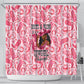 Black Cowgirl Shower Curtain Boots And Bling - Pink Leopard Western Diva Melanin