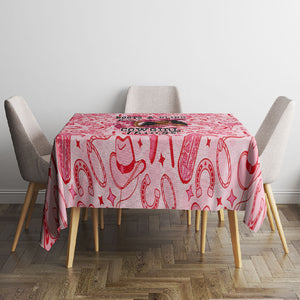 Black Cowgirl Tablecloth Boots And Bling - Pink Leopard Western Diva Melanin