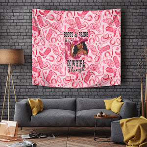 Black Cowgirl Tapestry Boots And Bling - Pink Leopard Western Diva Melanin